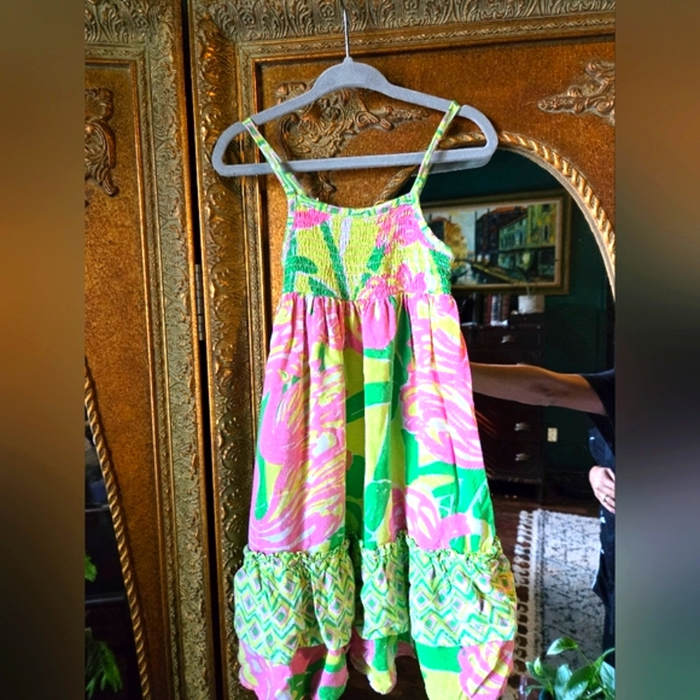 Lilly Pulitzer Pink and Yellow Patterned Dress